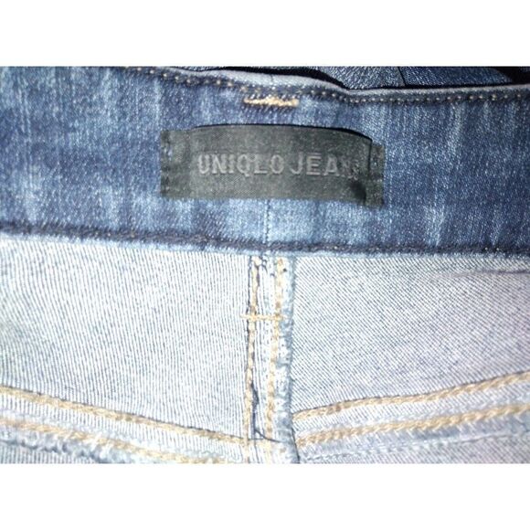 Uniqlo Jeans Womens Tag Size 26 inch Skinny Tapered Ultra Stretch Raw Hem - Picture 7 of 10
